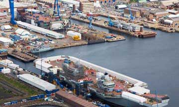 A shipyard in the UK