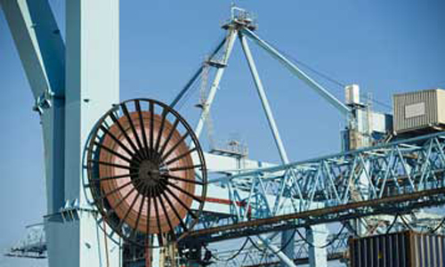 Application case of machinery in a domestic port